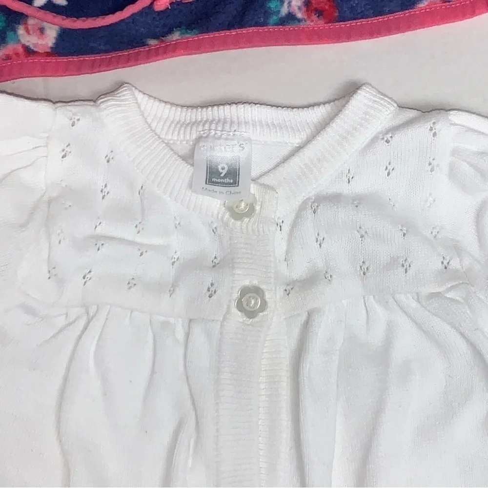 Baby Girls Lot of 4 Size 9 Months Carter's 3 Light Jackets 1 Cardigan Outerwear